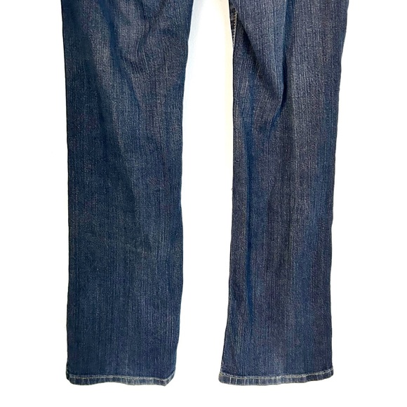 Y2K Baccini Sparkly Glitter Flare Blue Jeans Bell Bottom Denim Gold Size 8 2000s - Picture 6 of 11